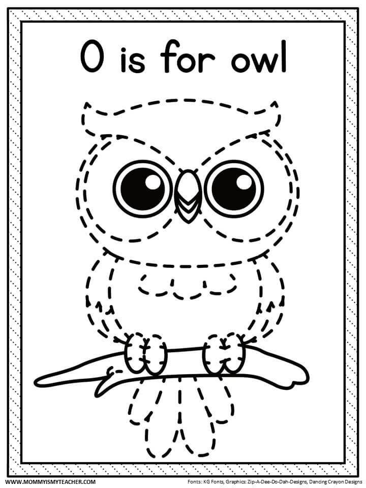 o worksheet for preschool