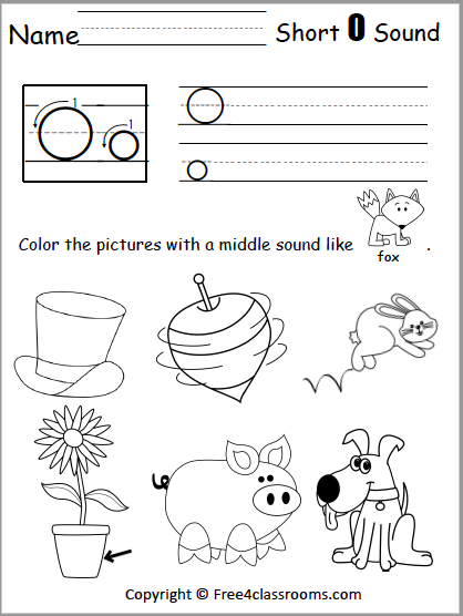 o worksheet for preschool