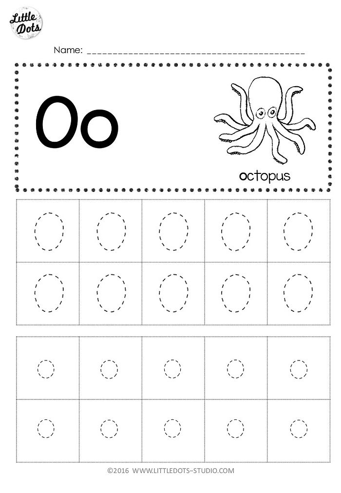 o worksheet for preschool
