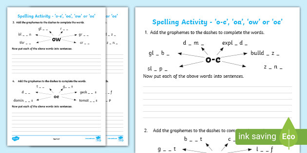 Spelling Activity (teacher made) - Twinkl