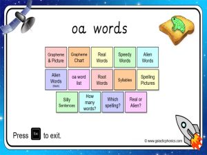oa words worksheet