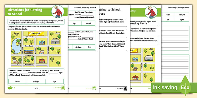 Giving Directions Worksheet - Teacher-Made CfE Resource