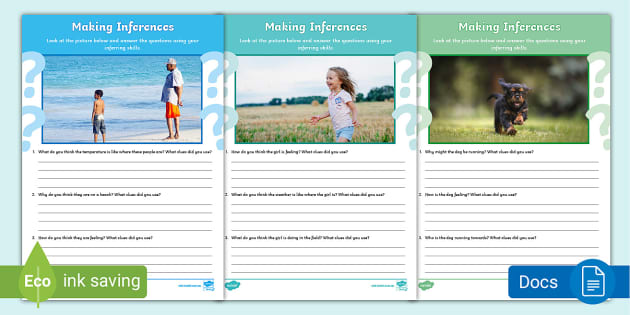 observation or inference worksheet