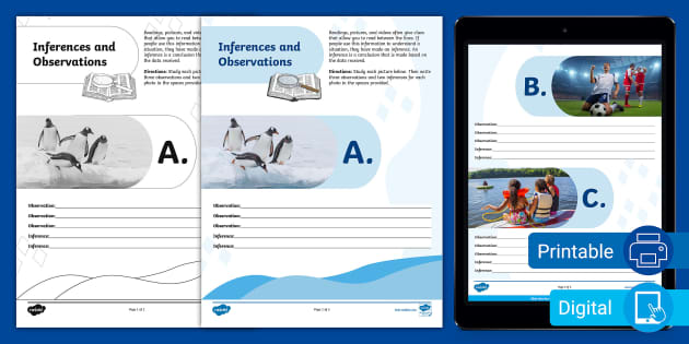 observations and inferences worksheet