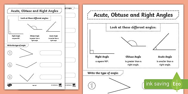 Types of Angles Worksheet (teacher made) 