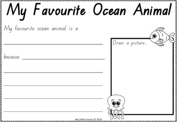 Under the Sea, Ocean Animals Worksheets QLD Beginners Font by My ...