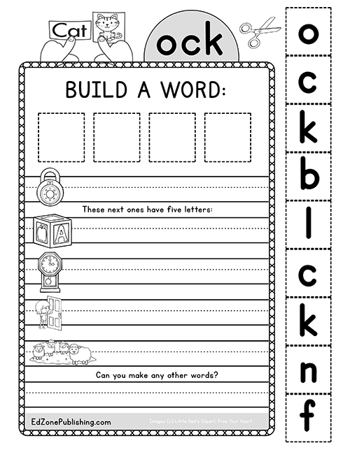 ock word family worksheet