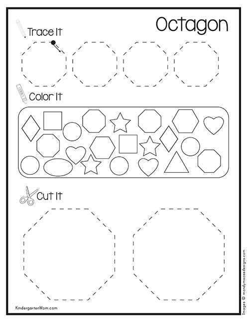octagon worksheet for preschoolers