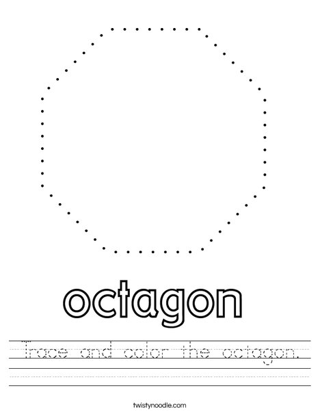 octagon worksheet for preschoolers