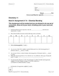 Chemical Bonding Lesson Plan for 9th - 12th Grade | Lesson Planet
