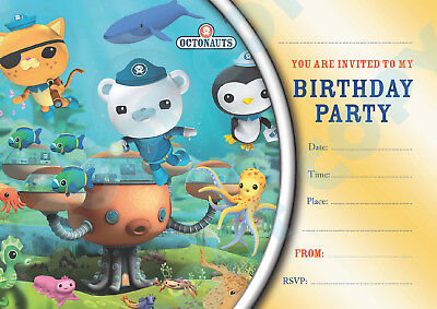 #80 OCTONAUTS Pack of 10 kids children birthday party INVITATIONS | eBay