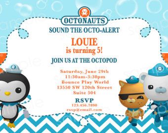 Octonauts invitation | Etsy
