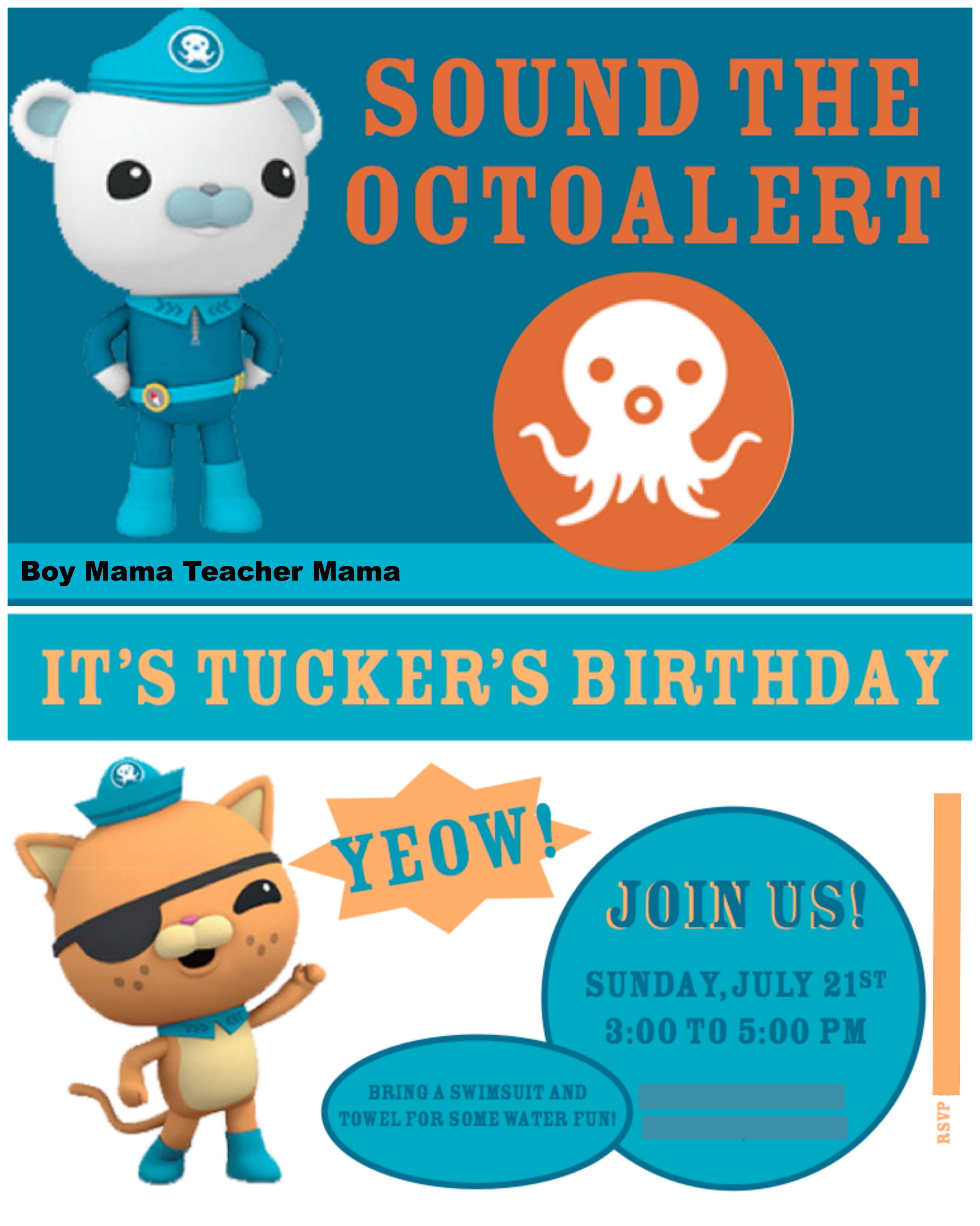 Boy Mama: An Octonauts Birthday Party - Boy Mama Teacher Mama