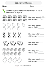 Grade 1 Odd &  Even Numbers math school worksheets for primary and ...