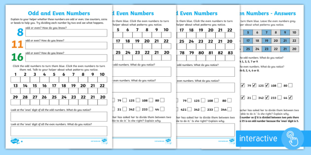 How to Teach Odd Numbers | Parent Support Worksheets