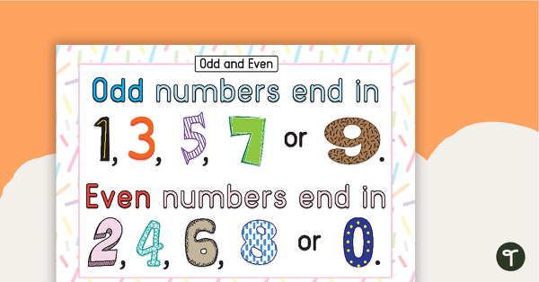 Odd and Even Numbers Poster | Teach Starter