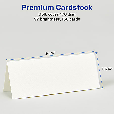 Avery Printable Blank Place Cards With Sure Feed 1 716 x 3 34 ...