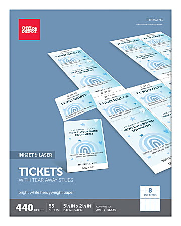 officemax printable tickets om98053