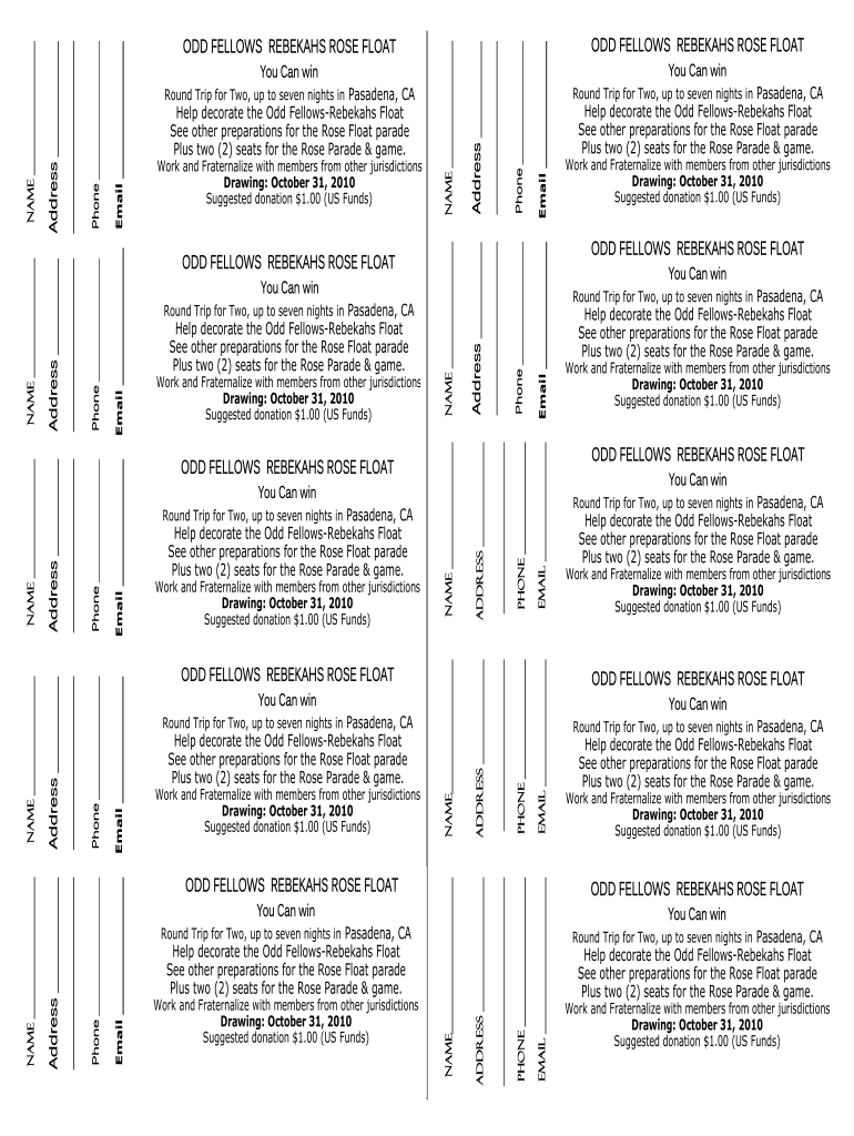 officemax printable tickets template