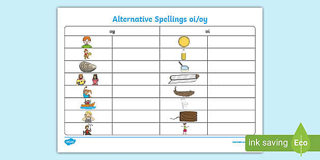 Oi And Oy Spelling Rule Worksheet - Years 0-2 - Twinkl NZ