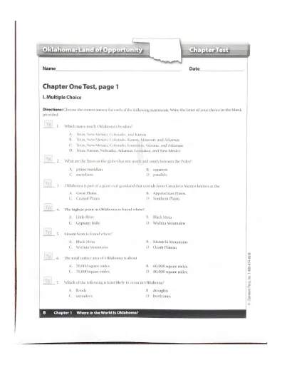 oklahoma history worksheet