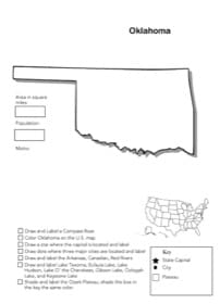 Oklahoma Geography Worksheet - Homeschool Helper Online