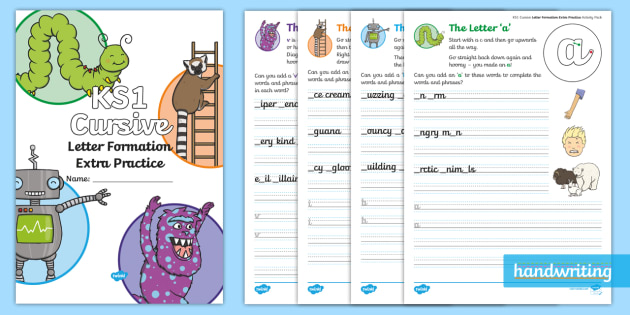 Handwriting Exercises for 7-Year-Olds Activity Booklet