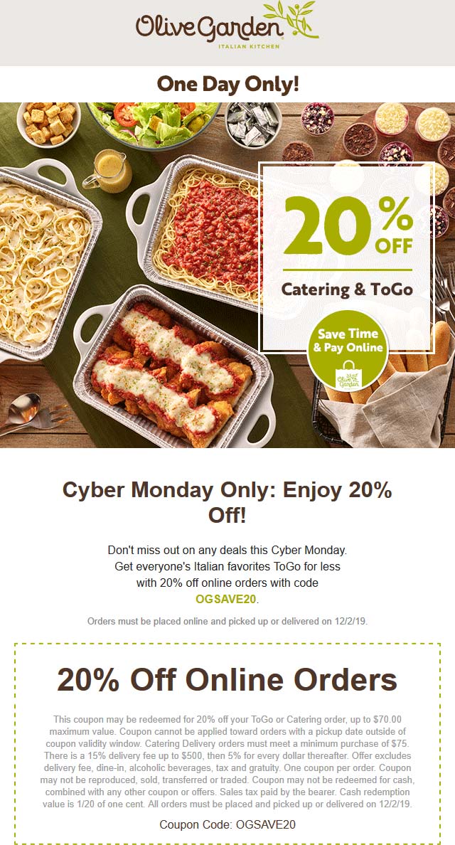 Olive Garden August 2024 Coupons and Promo Codes ?