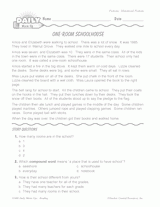 one room schoolhouse worksheet