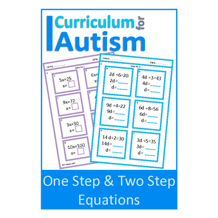 one step and two step equations worksheet