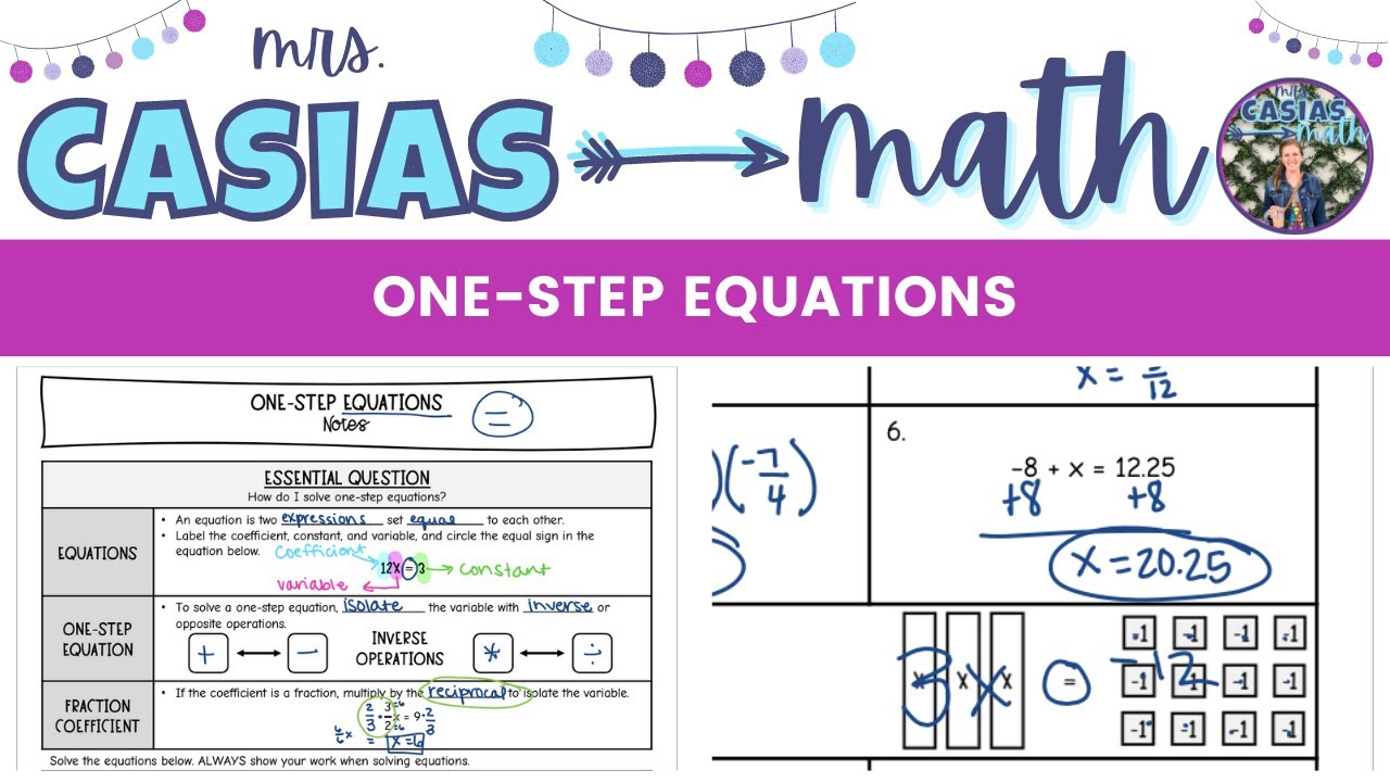 Solving One-Step Equations and Verifying Solutions | 7th Grade ...