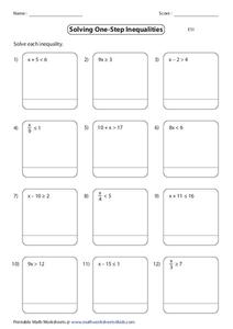 Solve for the Unknown Worksheet for 8th - 9th Grade | Lesson Planet