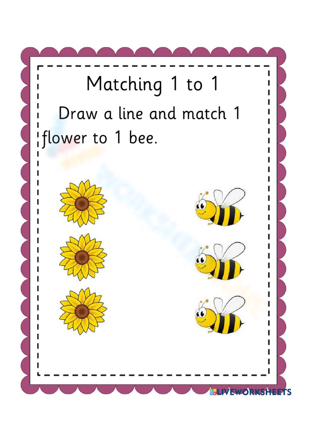 Free one to one correspondence math worksheet, Download Free one to one