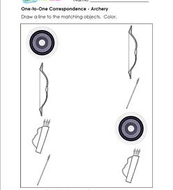 one to one correspondence worksheet