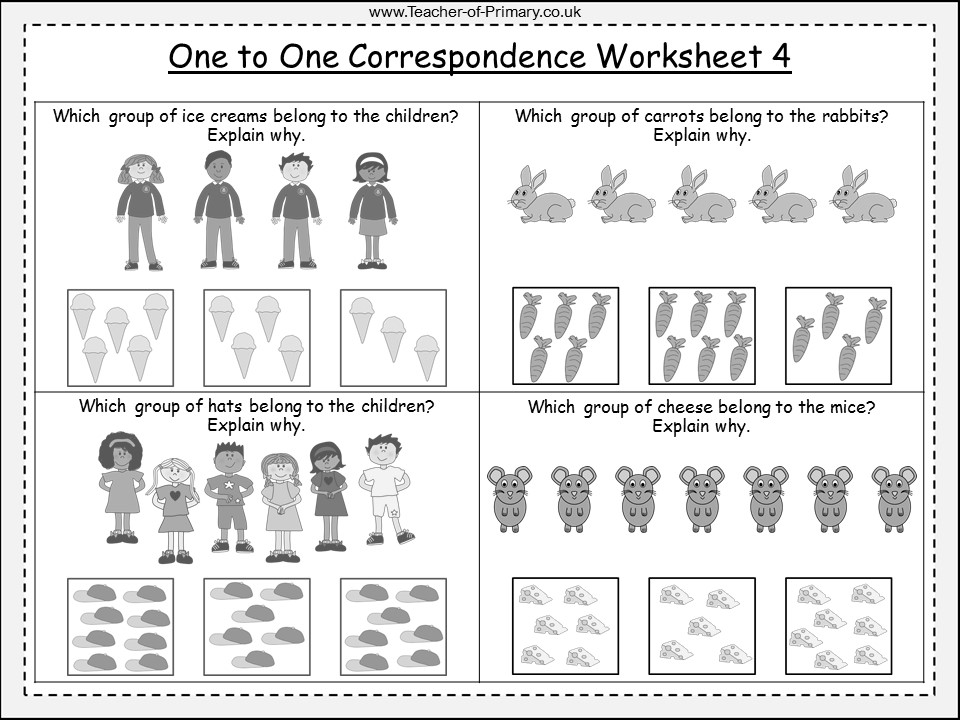 One to One Correspondence - Year 1  