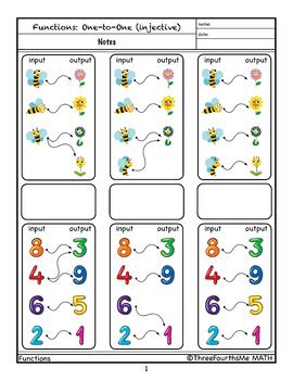 one to one function worksheet