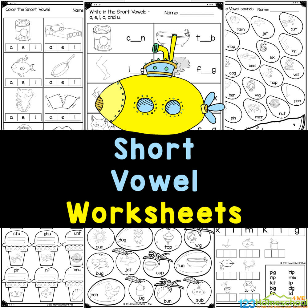 one vowel cvc word worksheet