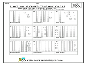 ones and tens place value worksheet for first grade