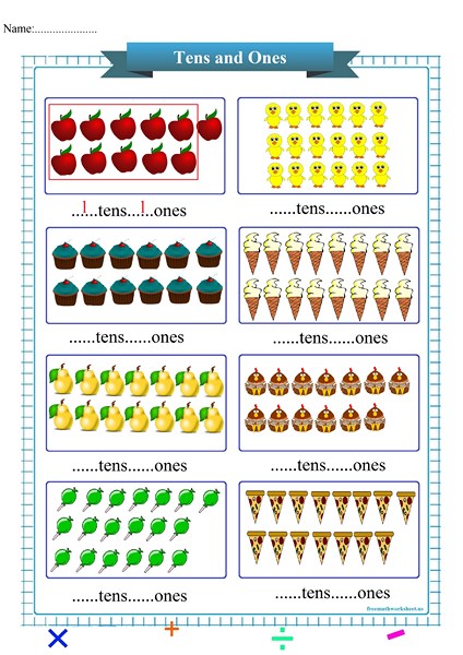 ones and tens worksheet
