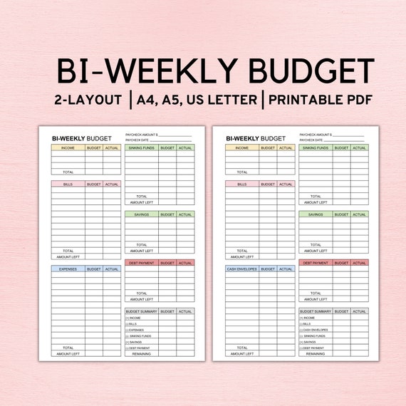 online budget planner printable