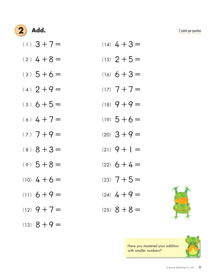 Grade 2 Addition - Kumon Publishing