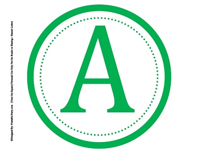 Large Circle Printable Alphabet Letters A-Z | 8 Inch Printable ...