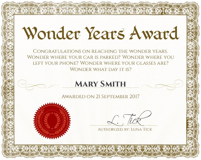 online printable award certificates