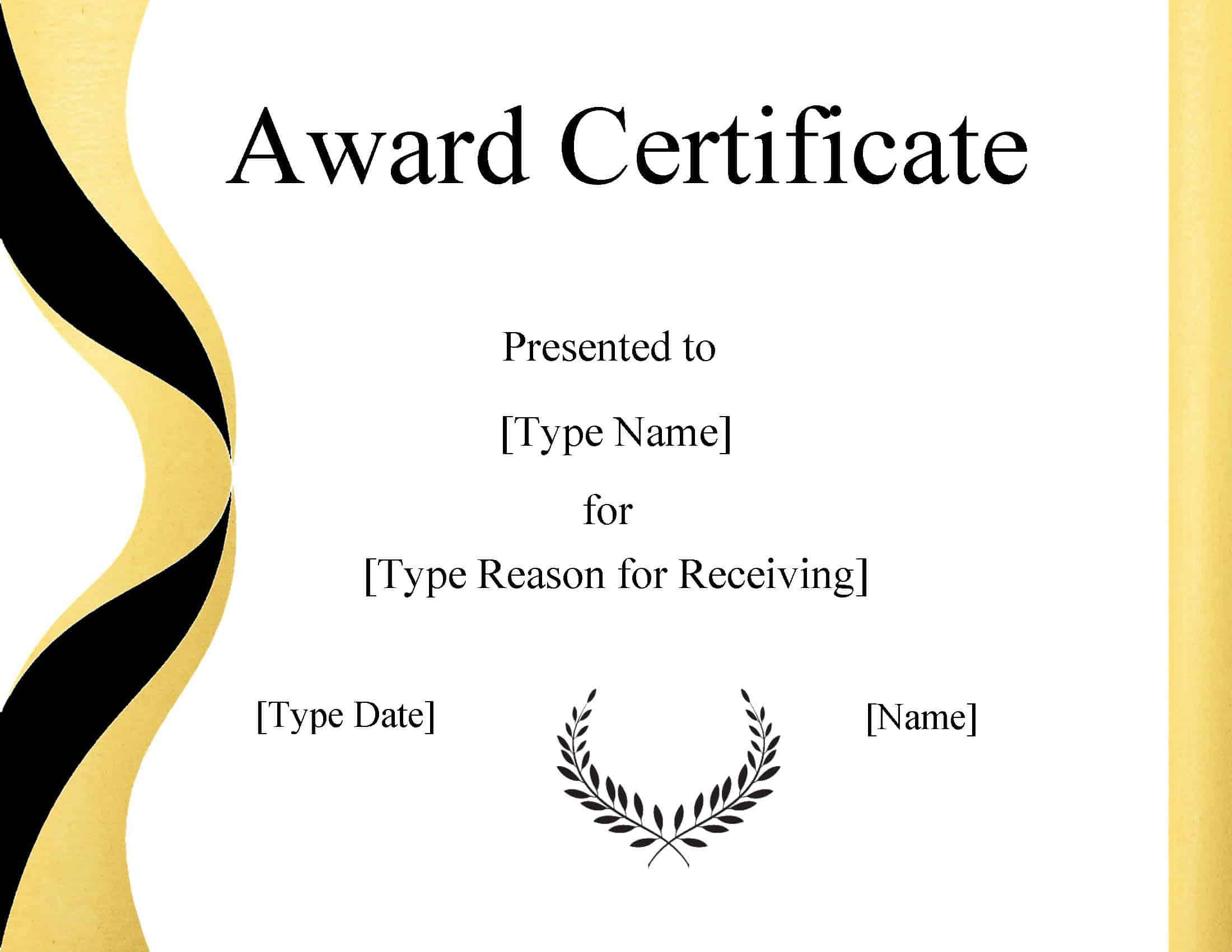online printable award certificates