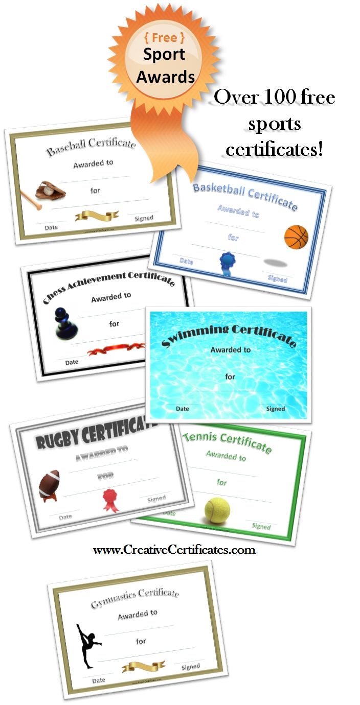 Free Sports Certificates | Customize Online &  Print at Home