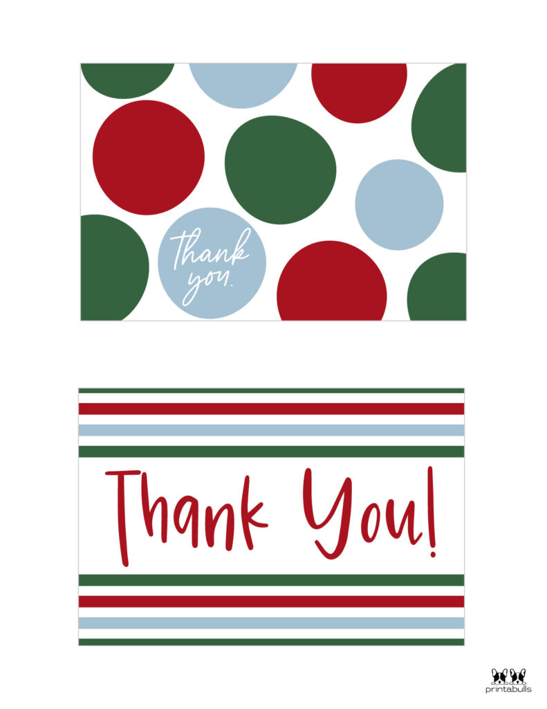 online printable christmas thank you cards