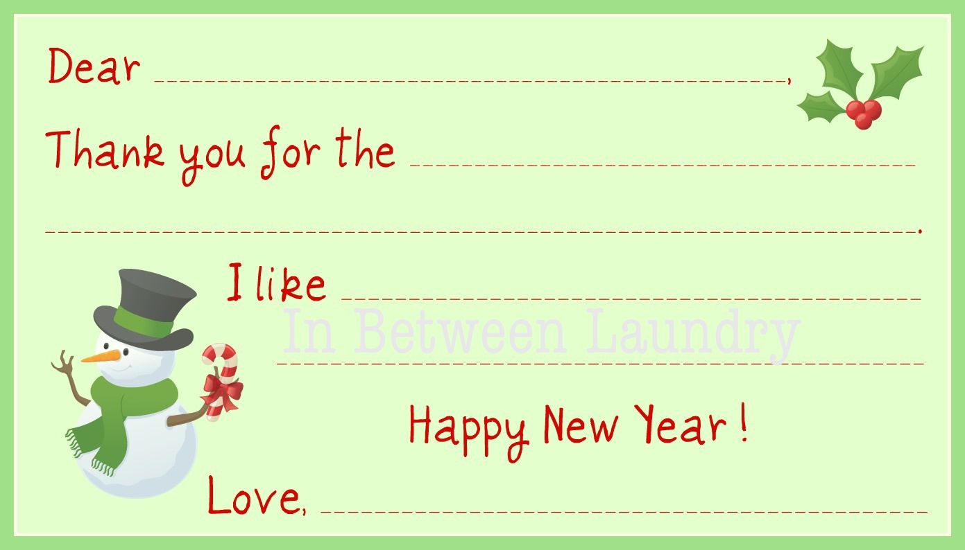 online printable christmas thank you cards