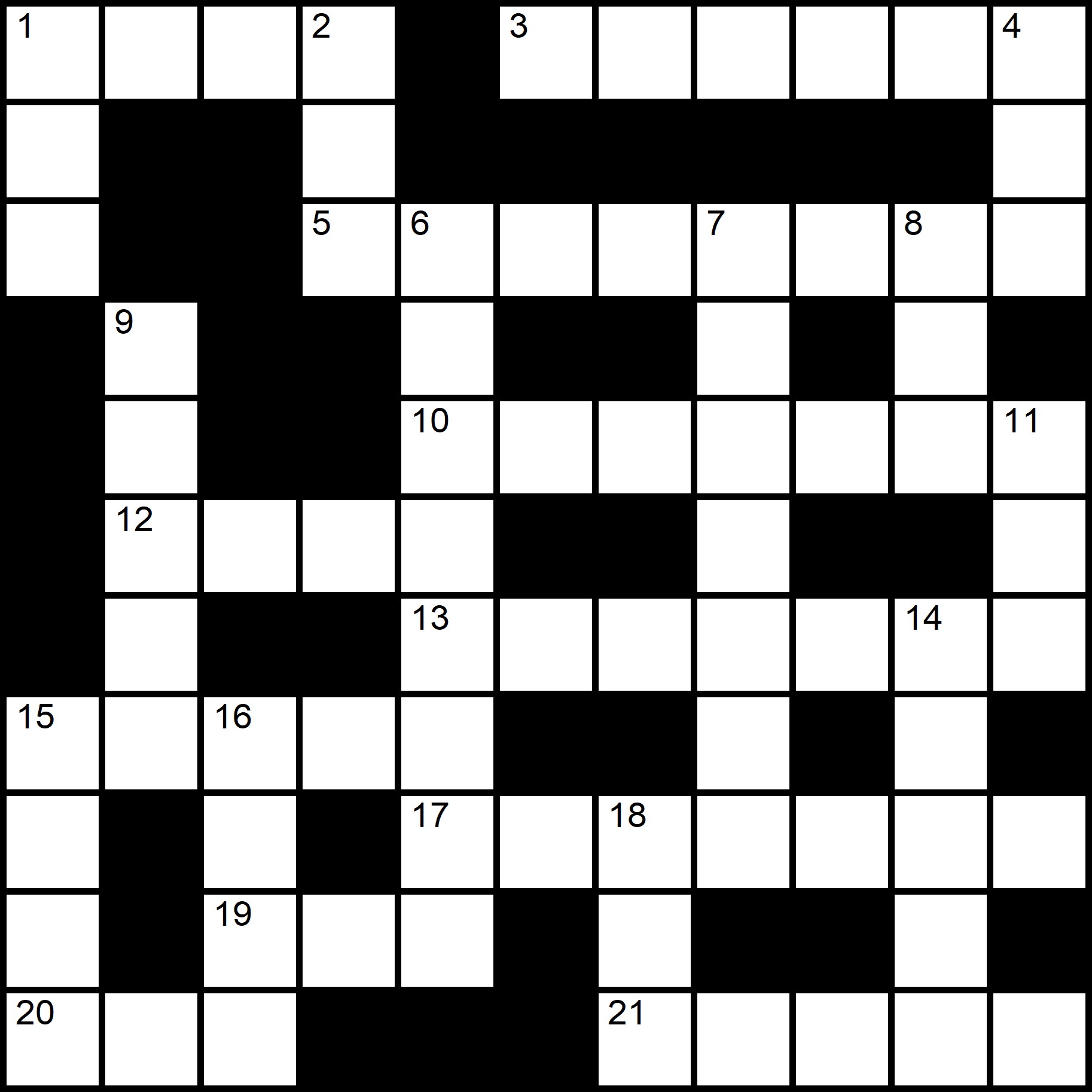 online printable crossword puzzles easy