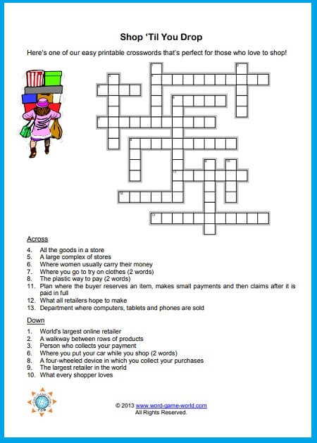 Easy Printable Crosswords Youre Going to Love!