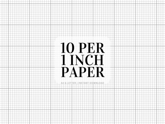 Buy 10 Squares per Inch Graph Paper Printable 10x10 Graph Paper ...